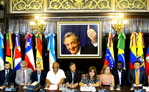 conferencia de prensa de los embajadores de unasur y alba